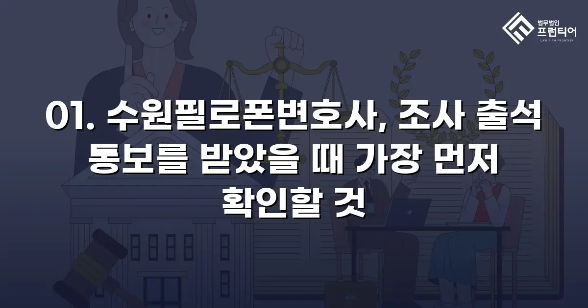 01. 수원필로폰변호사, 조사 출석 통보를 받았을 때 가장 먼저 확인할 것