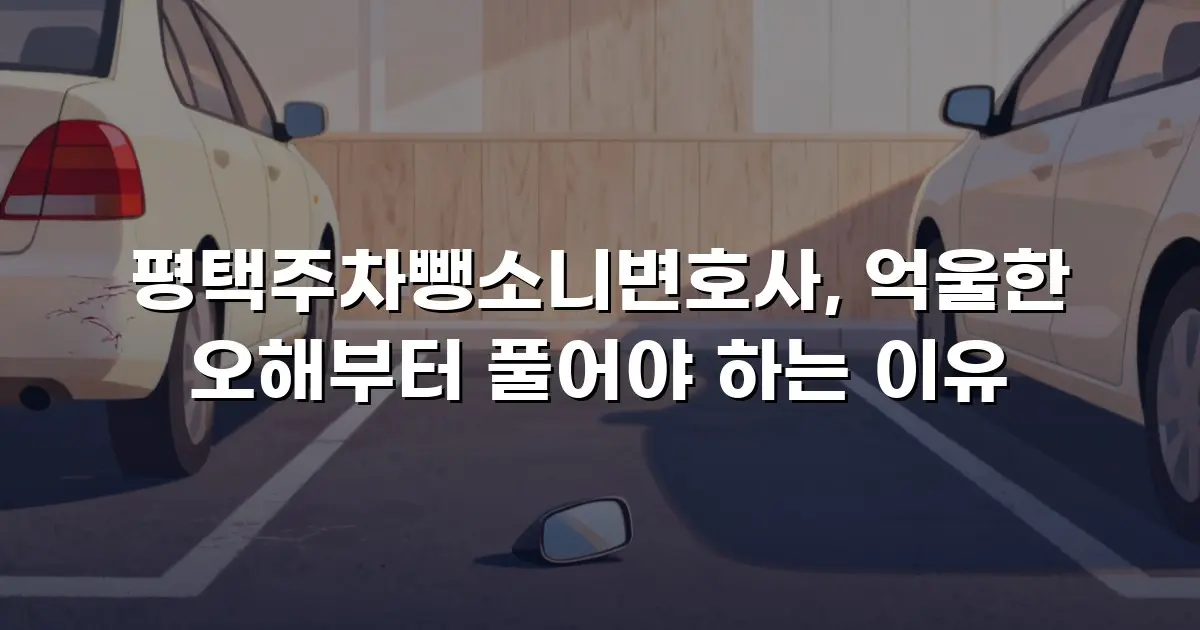 평택주차뺑소니변호사, 억울한 오해부터 풀어야 하는 이유