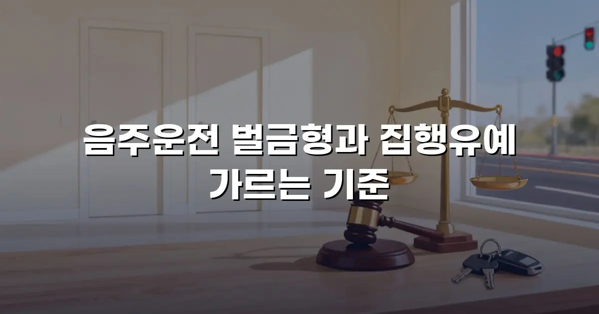 음주운전 벌금형과 집행유예 가르는 기준