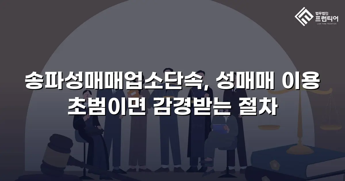 송파성매매업소단속, 성매매 이용 초범이면 감경받는 절차