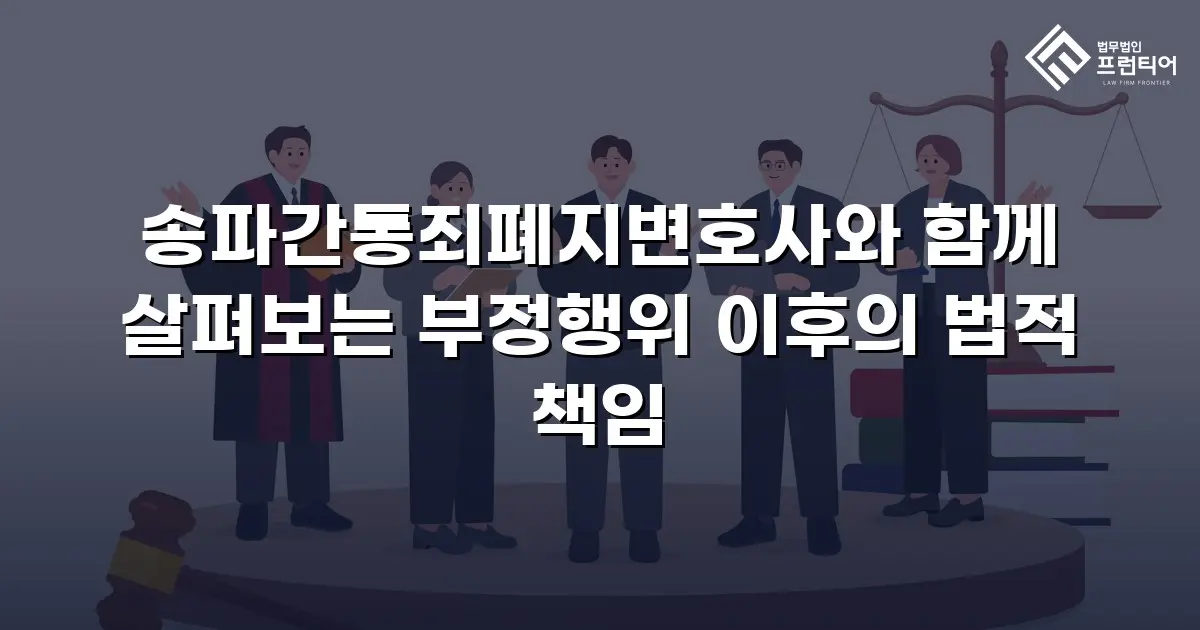 송파간통죄폐지변호사와 함께 살펴보는 부정행위 이후의 법적 책임