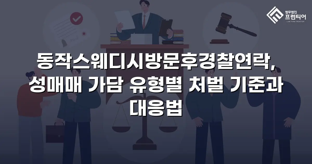 동작스웨디시방문후경찰연락, 성매매 가담 유형별 처벌 기준과 대응법