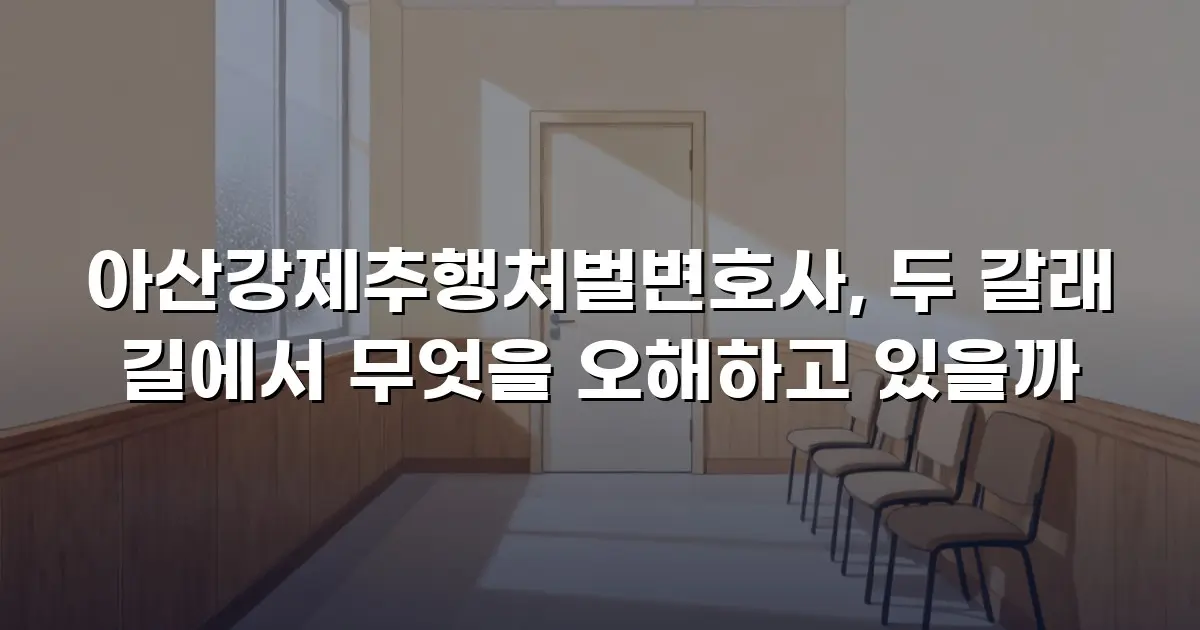 아산강제추행처벌변호사, 두 갈래 길에서 무엇을 오해하고 있을까