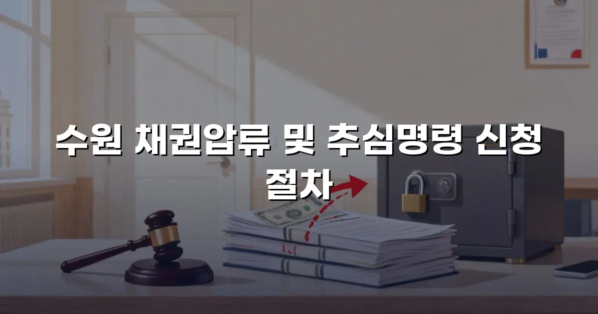 수원 채권압류 및 추심명령 신청 절차