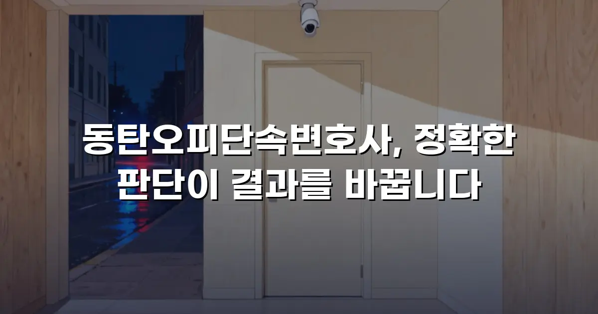 동탄오피단속변호사, 정확한 판단이 결과를 바꿉니다