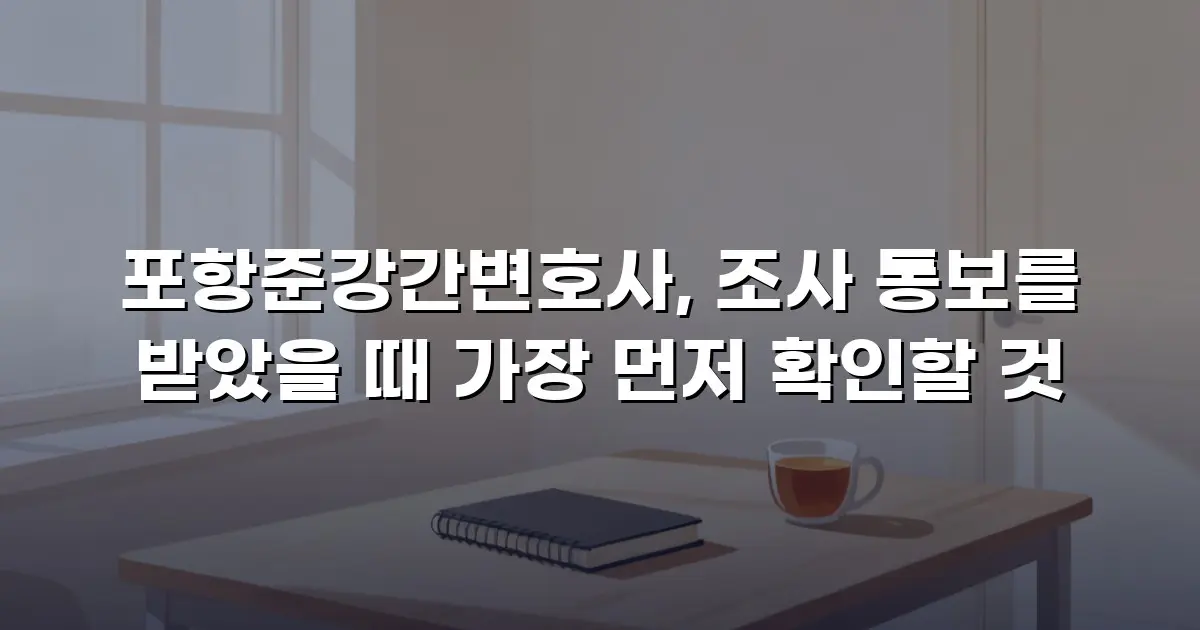 포항준강간변호사, 조사 통보를 받았을 때 가장 먼저 확인할 것