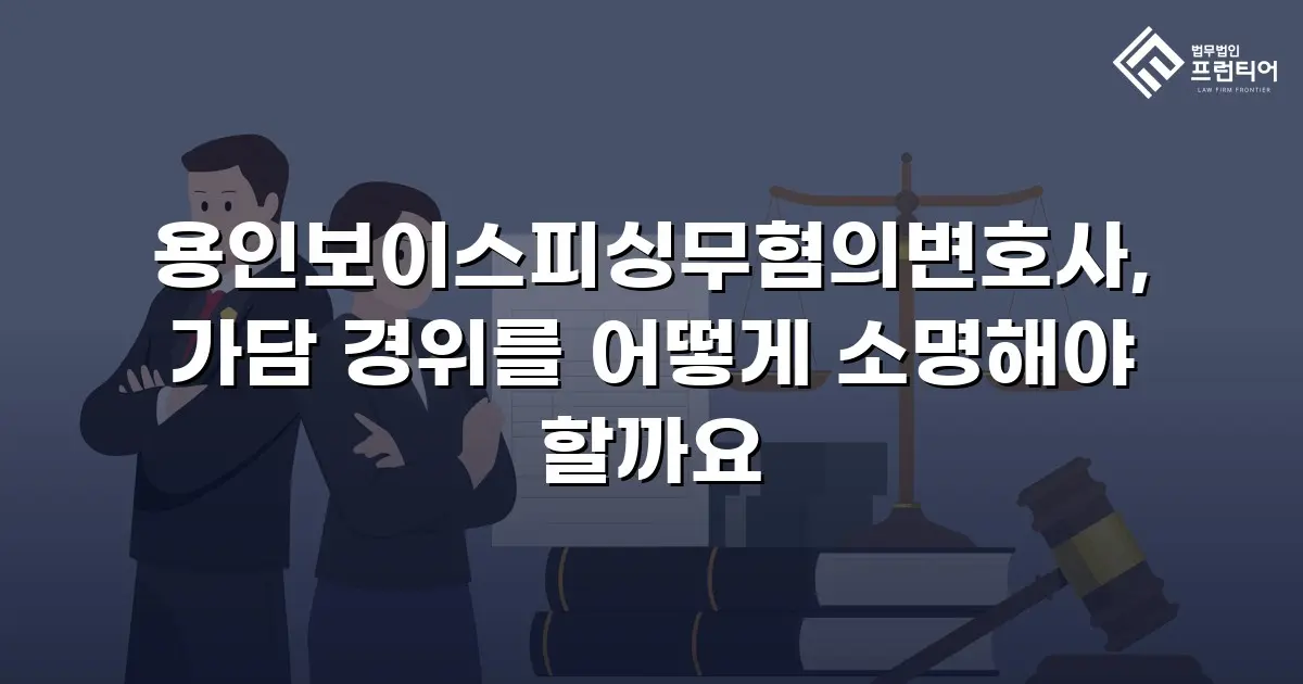 용인보이스피싱무혐의변호사, 가담 경위를 어떻게 소명해야 할까요