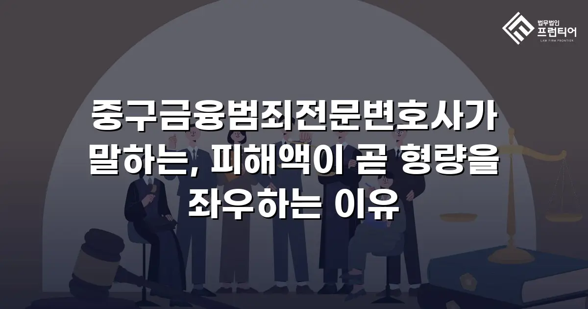 중구금융범죄전문변호사가 말하는, 피해액이 곧 형량을 좌우하는 이유