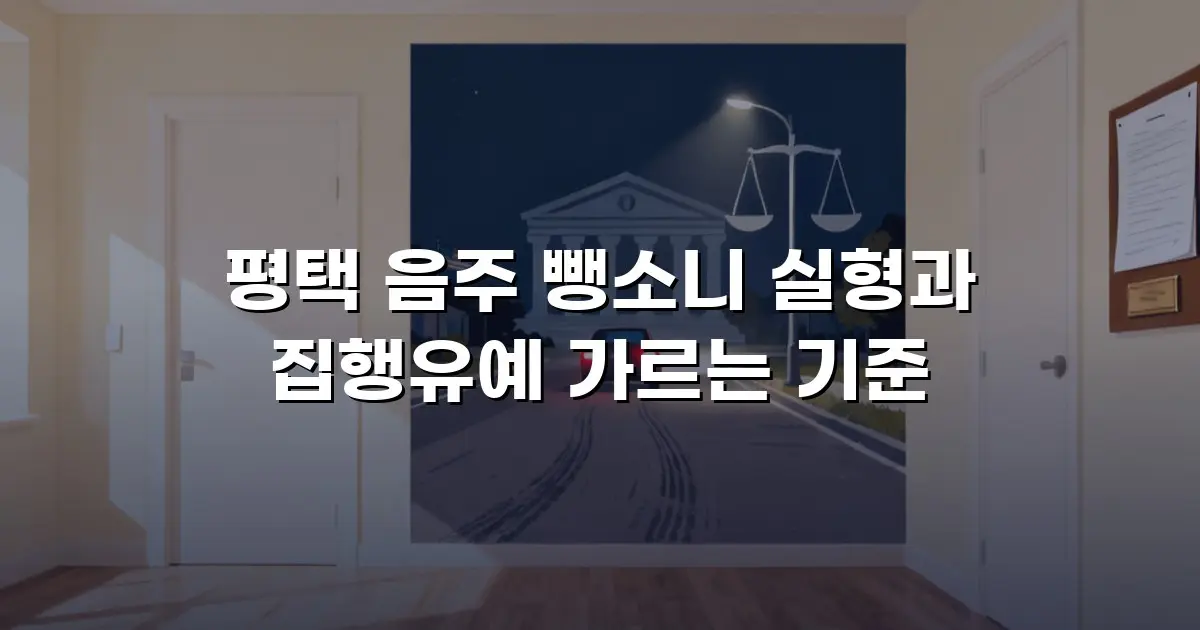 평택 음주 뺑소니 실형과 집행유예 가르는 기준