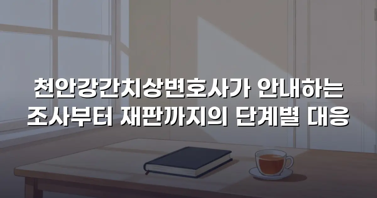천안강간치상변호사가 안내하는 조사부터 재판까지의 단계별 대응