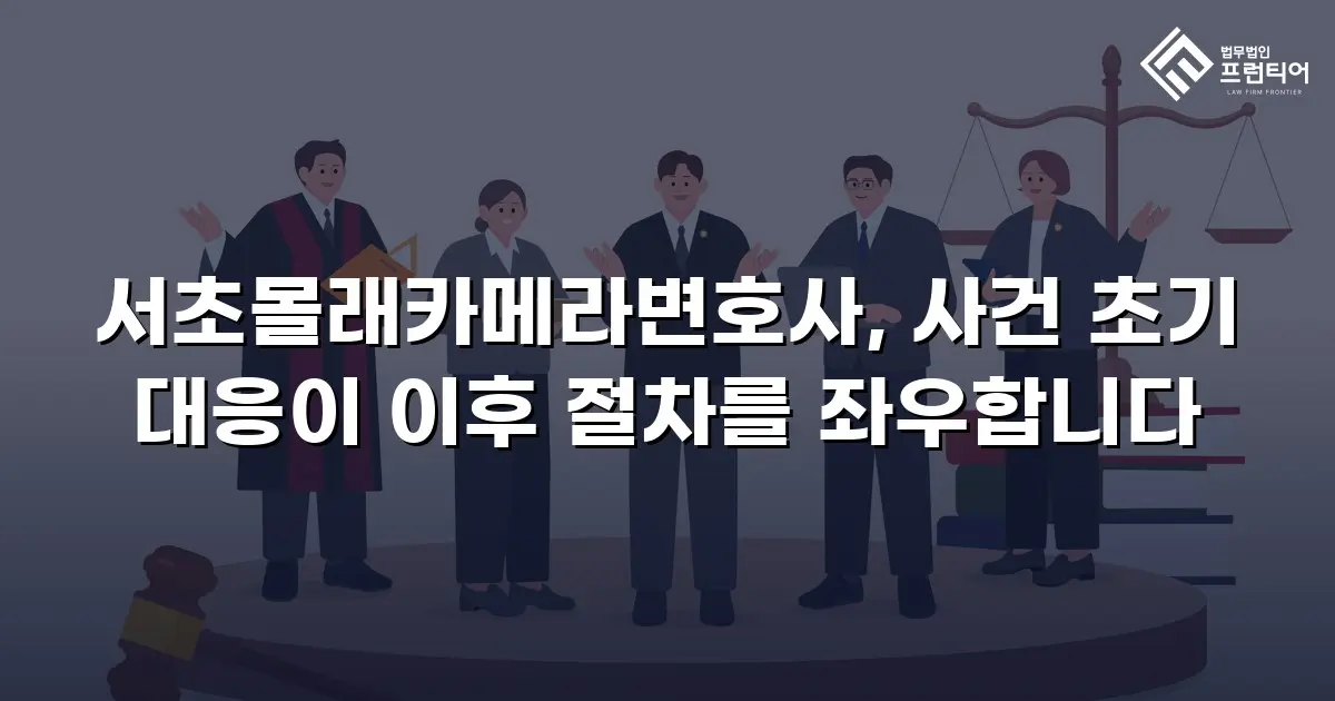 서초몰래카메라변호사, 사건 초기 대응이 이후 절차를 좌우합니다