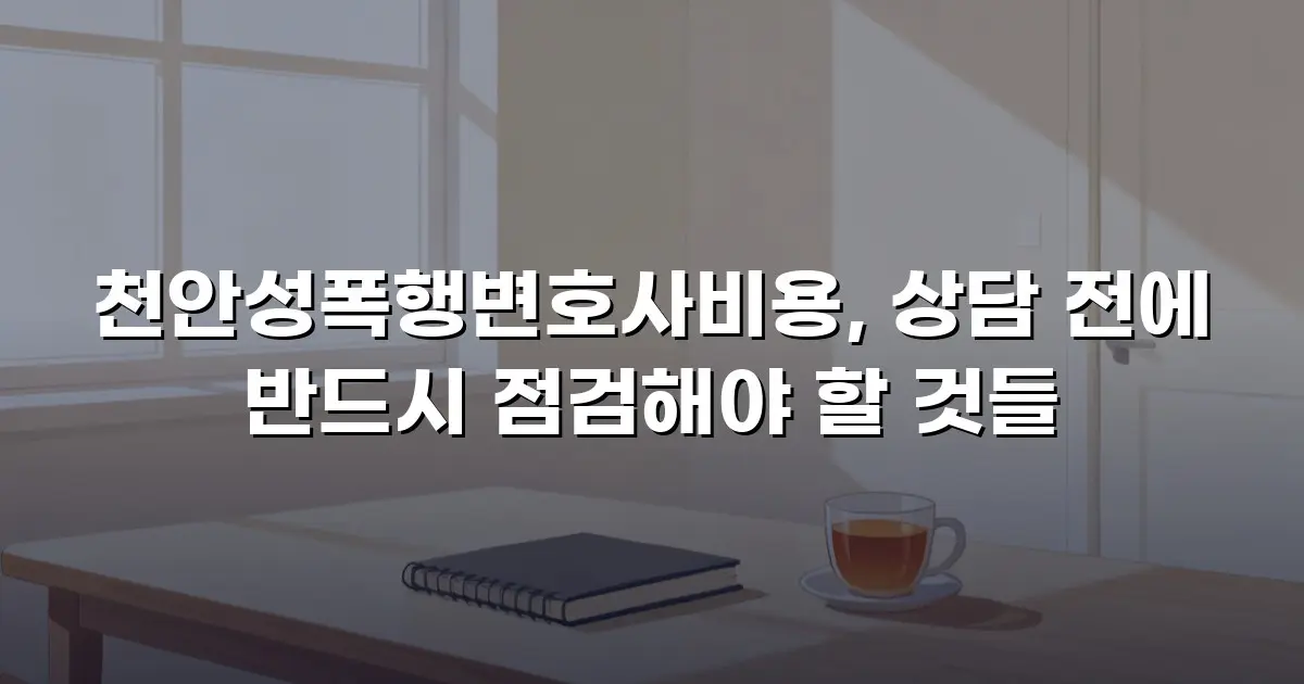 천안성폭행변호사비용, 상담 전에 반드시 점검해야 할 것들