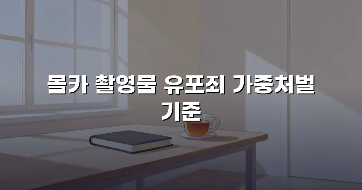 몰카 촬영물 유포죄 가중처벌 기준