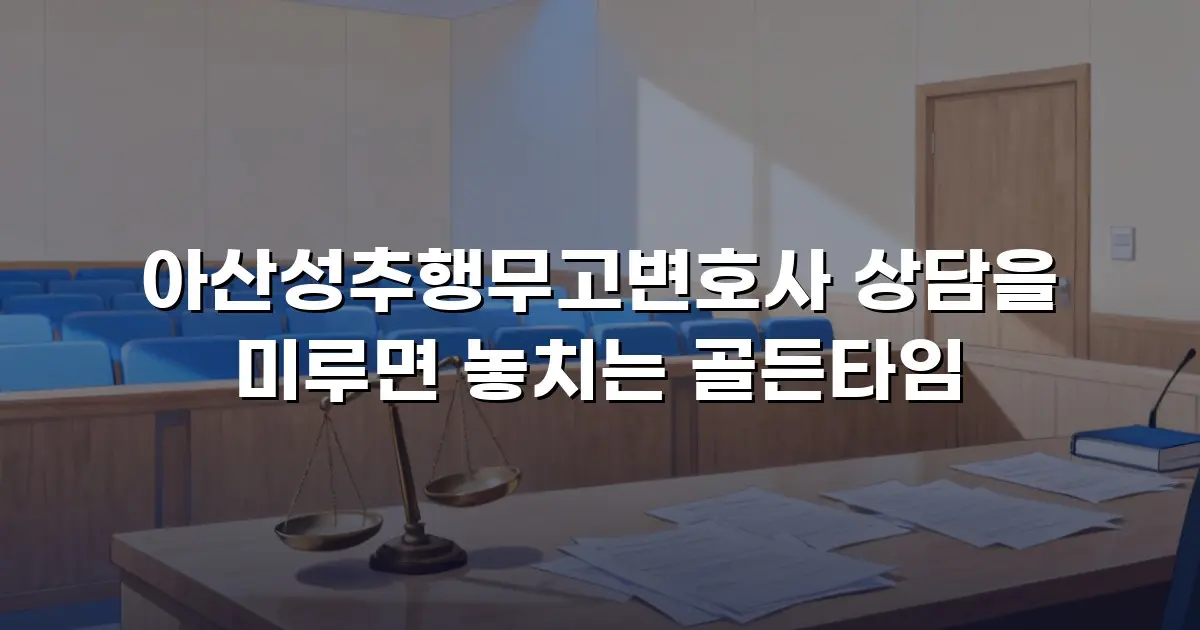 아산성추행무고변호사 상담을 미루면 놓치는 골든타임