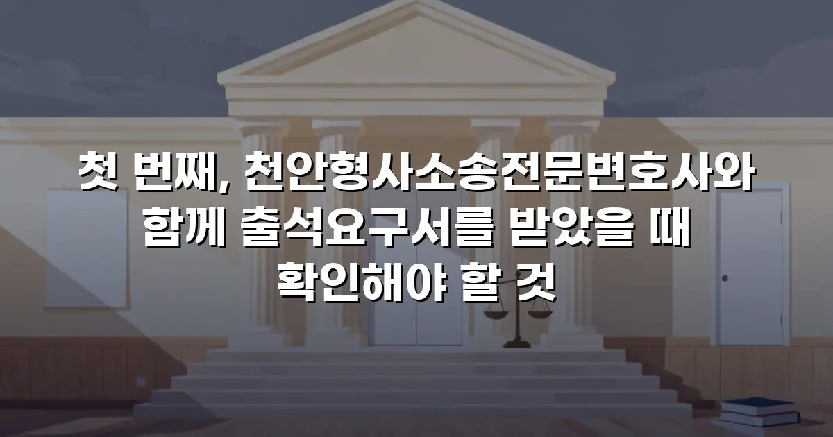 첫 번째, 천안형사소송전문변호사와 함께 출석요구서를 받았을 때 확인해야 할 것