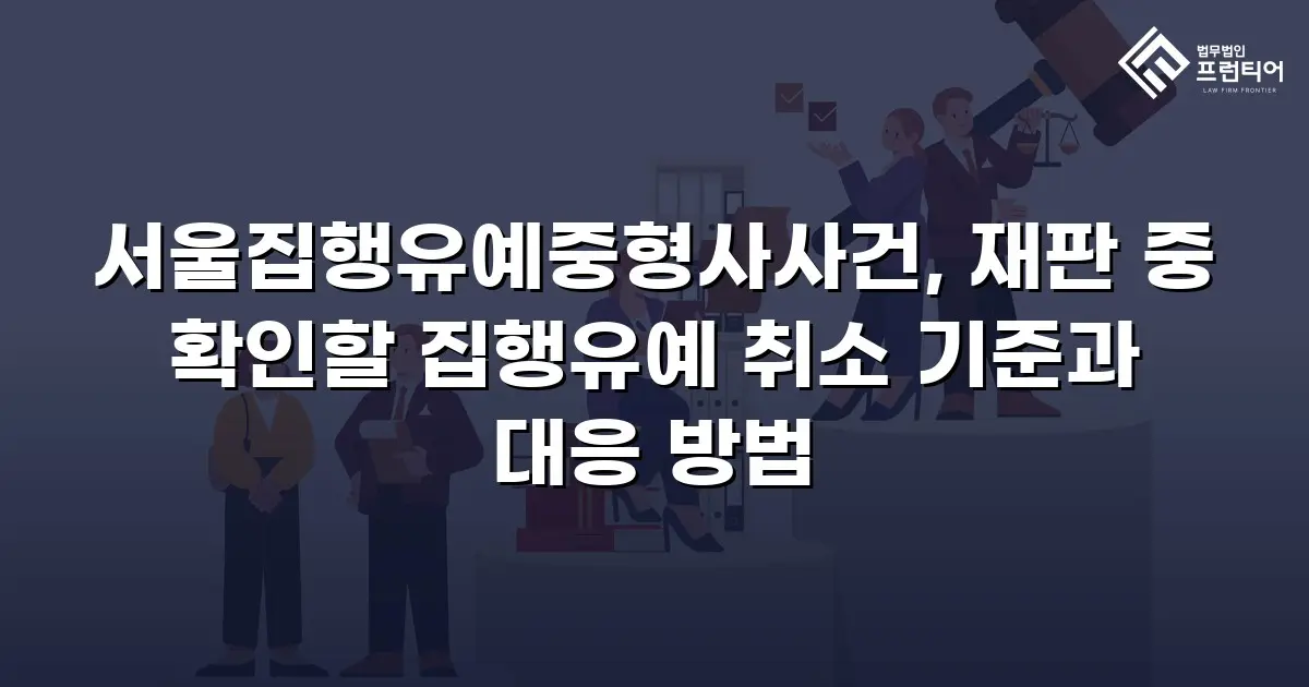 서울집행유예중형사사건, 재판 중 확인할 집행유예 취소 기준과 대응 방법