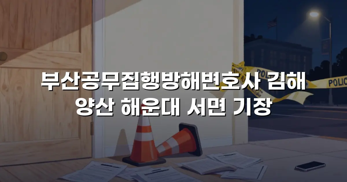 부산공무집행방해변호사 김해 양산 해운대 서면 기장