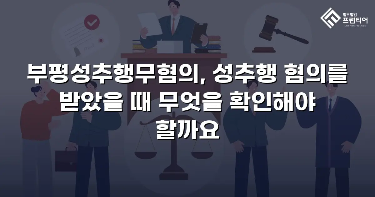 부평성추행무혐의, 성추행 혐의를 받았을 때 무엇을 확인해야 할까요