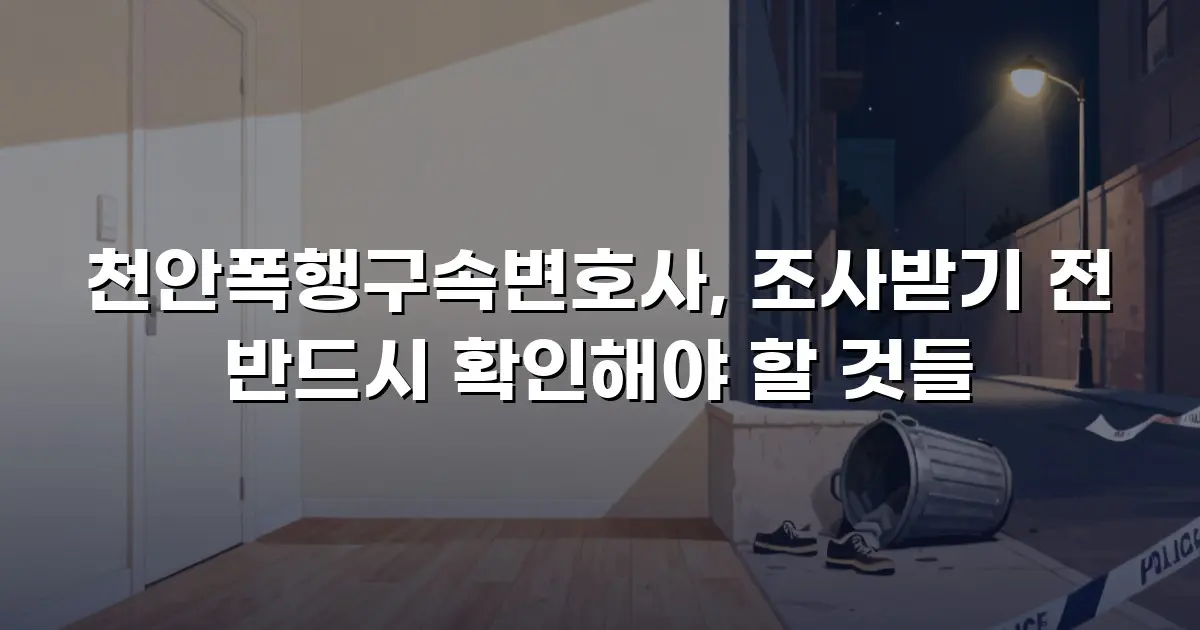 천안폭행구속변호사, 조사받기 전 반드시 확인해야 할 것들
