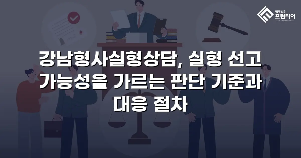 강남형사실형상담, 실형 선고 가능성을 가르는 판단 기준과 대응 절차