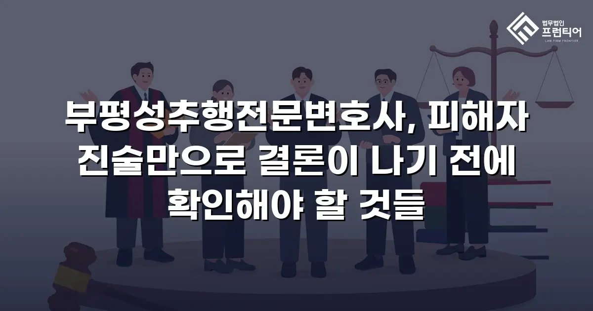 부평성추행전문변호사, 피해자 진술만으로 결론이 나기 전에 확인해야 할 것들