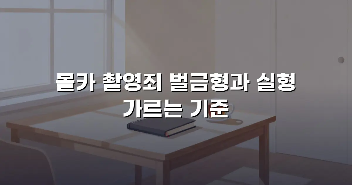 몰카 촬영죄 벌금형과 실형 가르는 기준