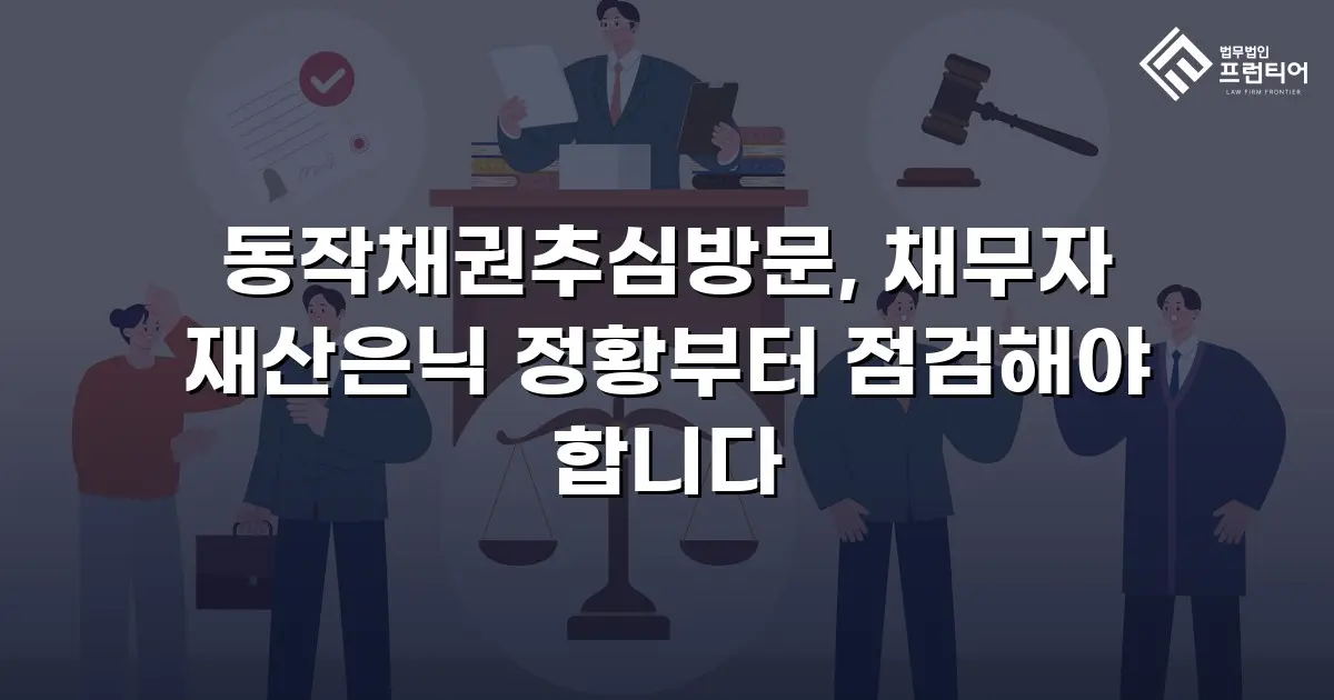 동작채권추심방문, 채무자 재산은닉 정황부터 점검해야 합니다