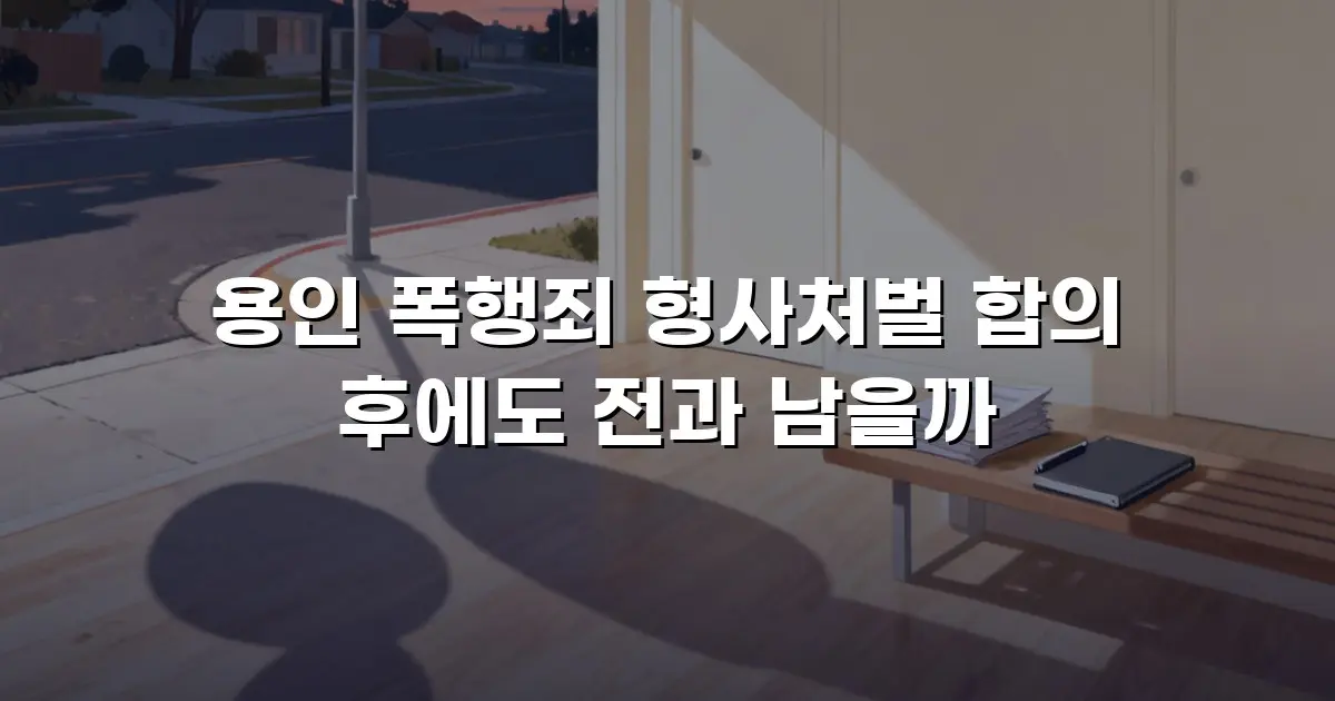 용인 폭행죄 형사처벌 합의 후에도 전과 남을까