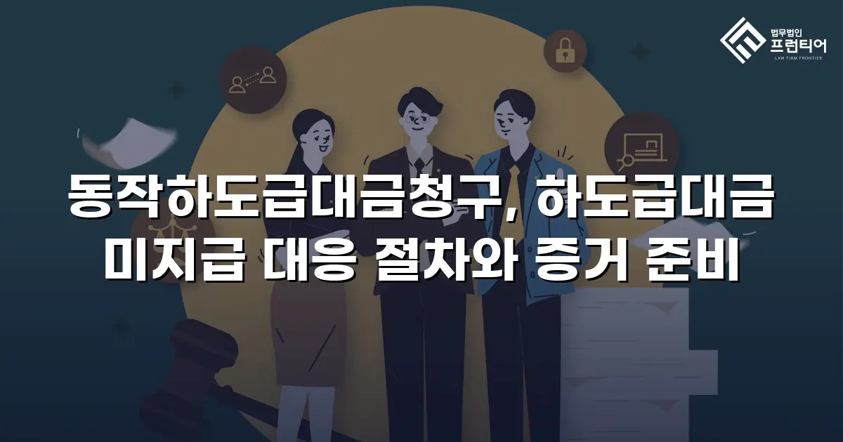 동작하도급대금청구, 하도급대금 미지급 대응 절차와 증거 준비