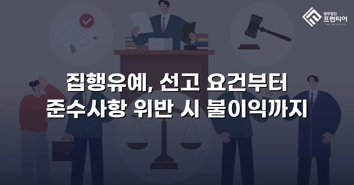 집행유예, 선고 요건부터 준수사항 위반 시 불이익까지