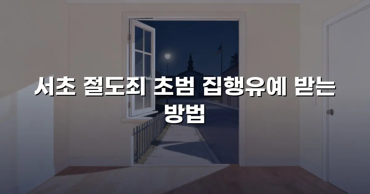 서초 절도죄 초범 집행유예 받는 방법