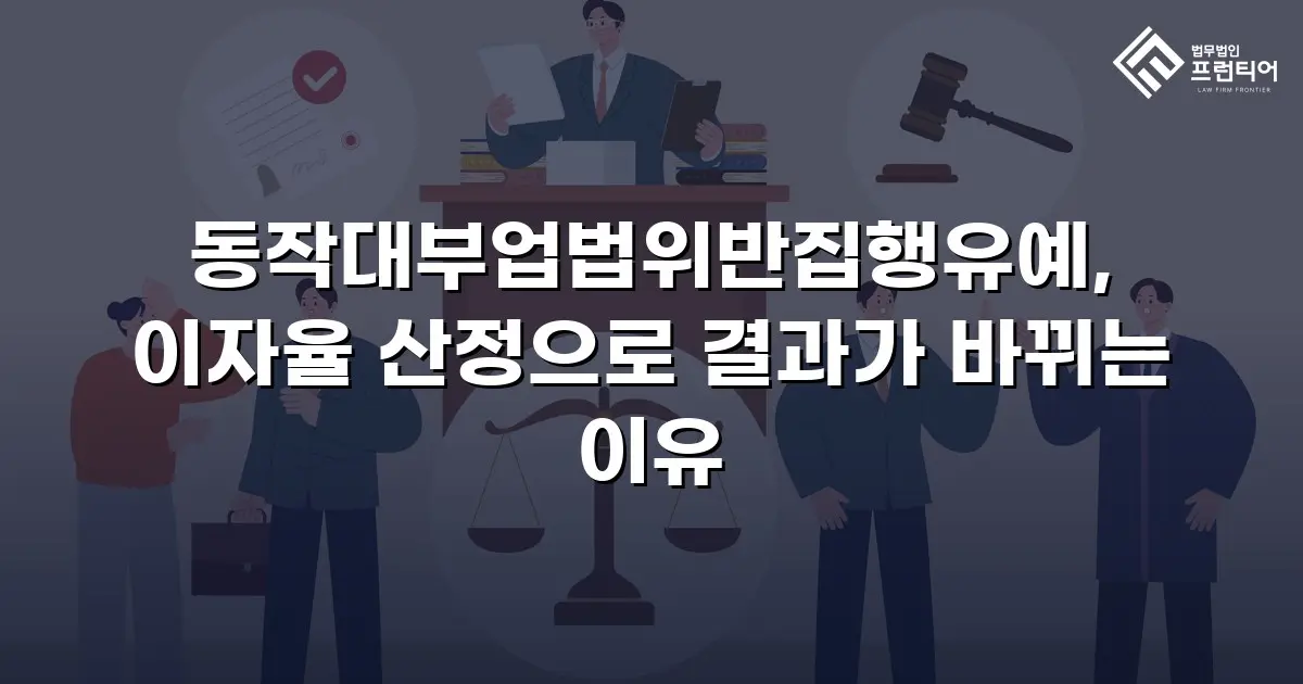동작대부업법위반집행유예, 이자율 산정으로 결과가 바뀌는 이유
