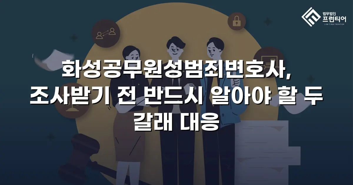 화성공무원성범죄변호사, 조사받기 전 반드시 알아야 할 두 갈래 대응
