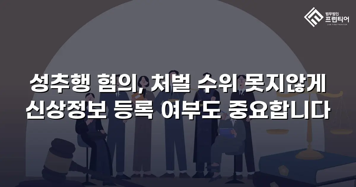 성추행 혐의, 처벌 수위 못지않게 신상정보 등록 여부도 중요합니다