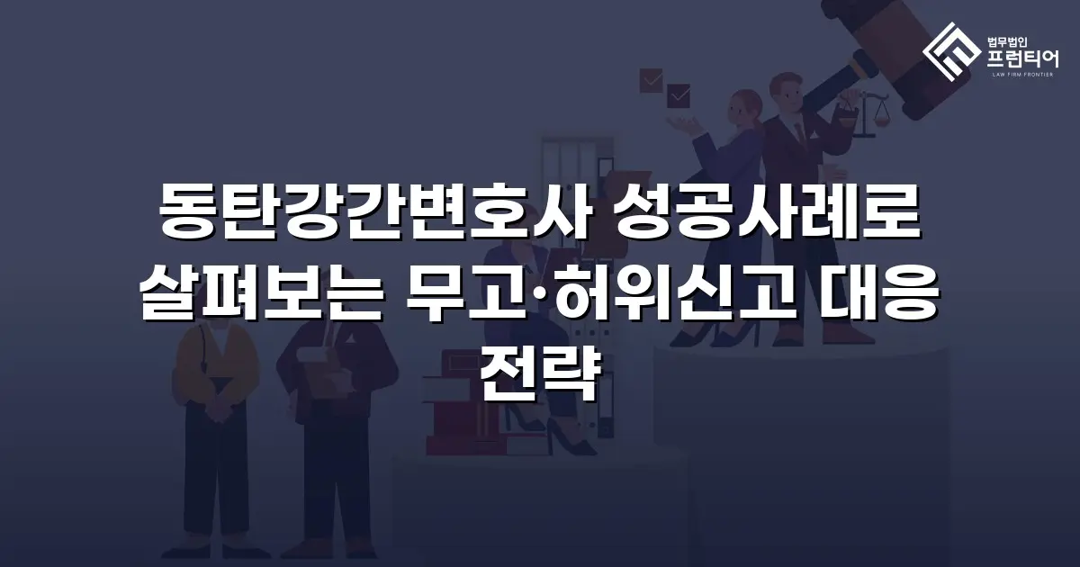 동탄강간변호사 성공사례로 살펴보는 무고·허위신고 대응 전략