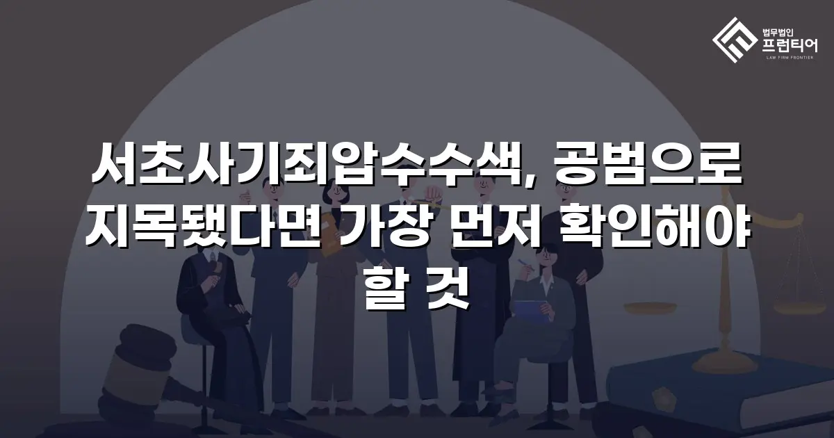 서초사기죄압수수색, 공범으로 지목됐다면 가장 먼저 확인해야 할 것