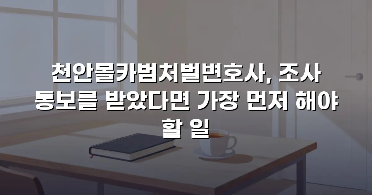 천안몰카범처벌변호사, 조사 통보를 받았다면 가장 먼저 해야 할 일