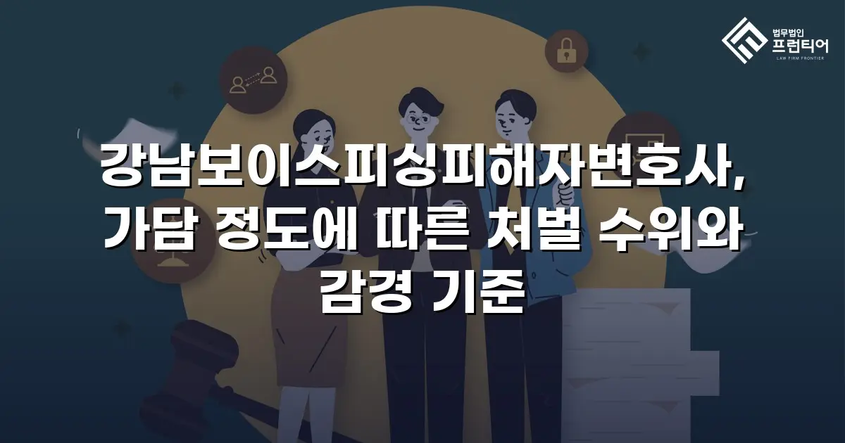강남보이스피싱피해자변호사, 가담 정도에 따른 처벌 수위와 감경 기준