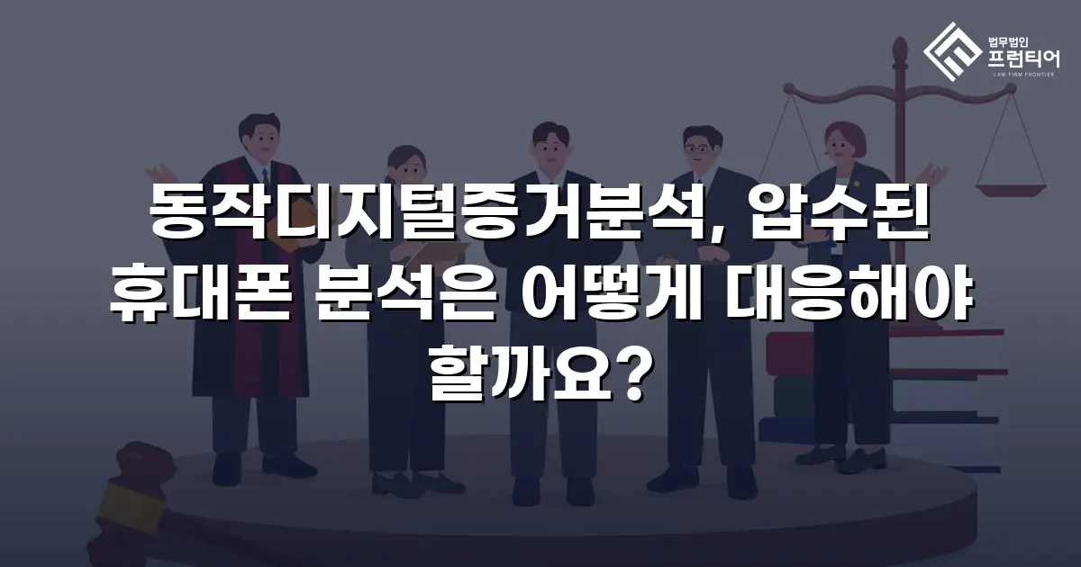 동작디지털증거분석, 압수된 휴대폰 분석은 어떻게 대응해야 할까요?