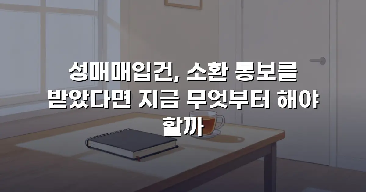 성매매입건, 소환 통보를 받았다면 지금 무엇부터 해야 할까