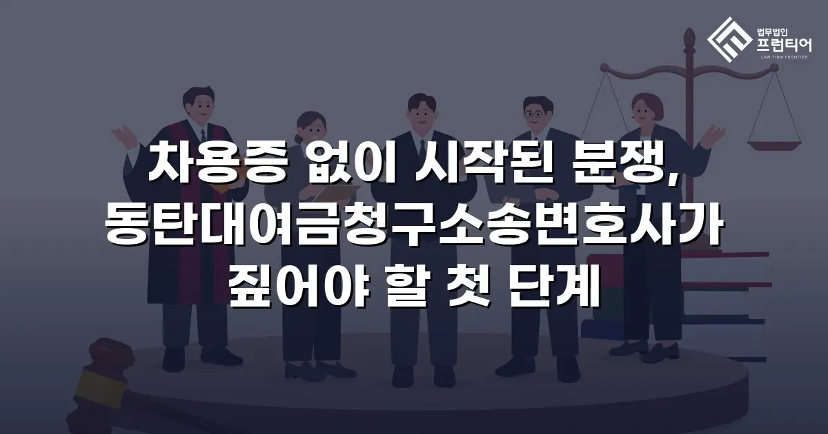 차용증 없이 시작된 분쟁, 동탄대여금청구소송변호사가 짚어야 할 첫 단계