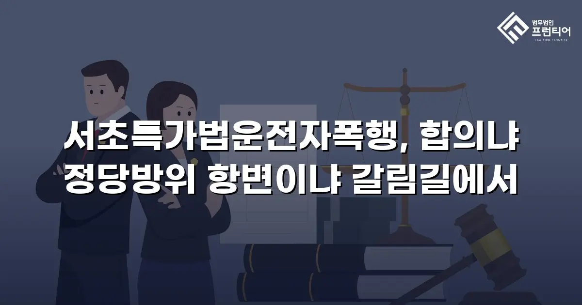 서초특가법운전자폭행, 합의냐 정당방위 항변이냐 갈림길에서