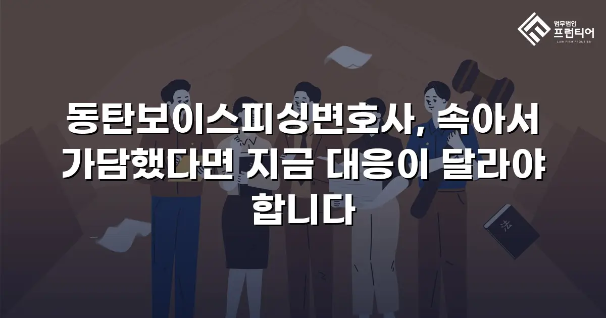 동탄보이스피싱변호사, 속아서 가담했다면 지금 대응이 달라야 합니다