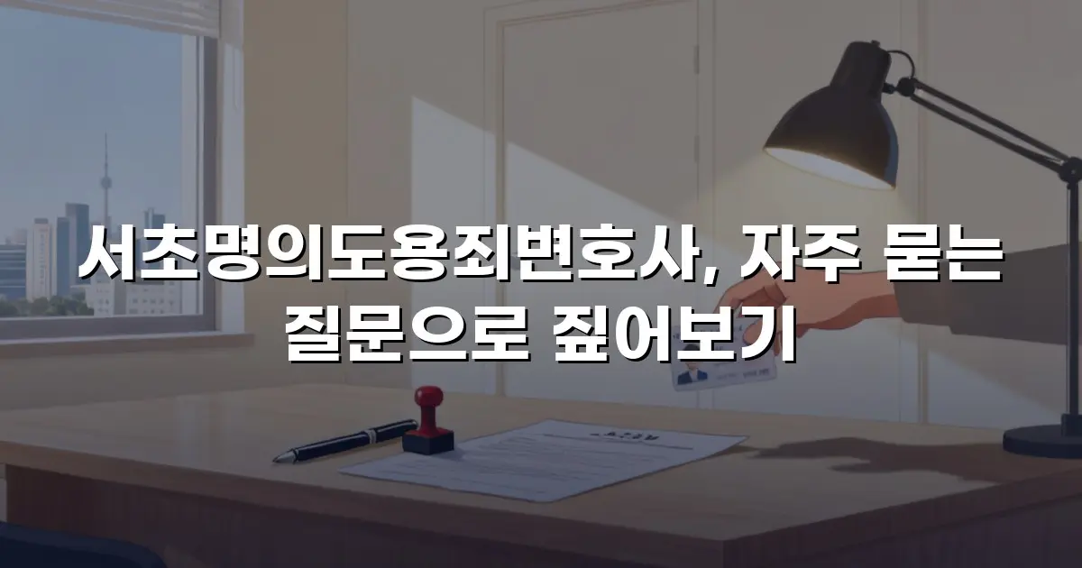 서초명의도용죄변호사, 자주 묻는 질문으로 짚어보기