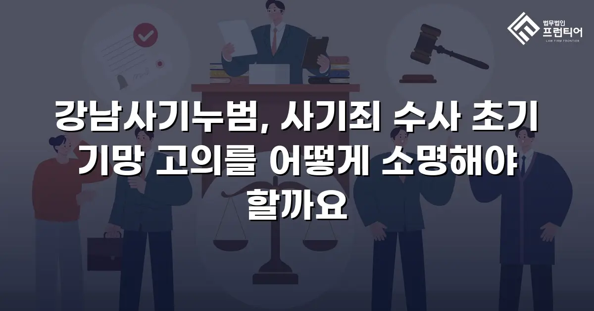 강남사기누범, 사기죄 수사 초기 기망 고의를 어떻게 소명해야 할까요