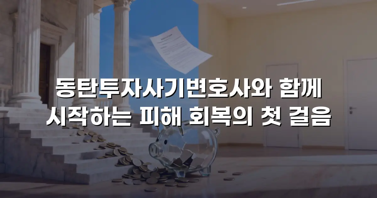동탄투자사기변호사와 함께 시작하는 피해 회복의 첫 걸음