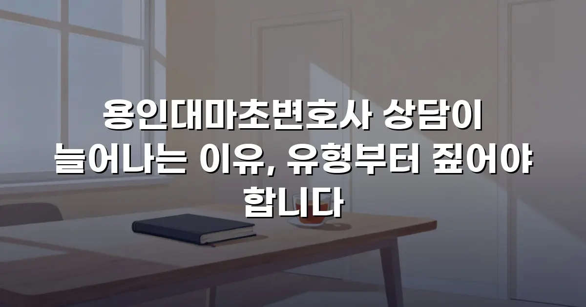 용인대마초변호사 상담이 늘어나는 이유, 유형부터 짚어야 합니다