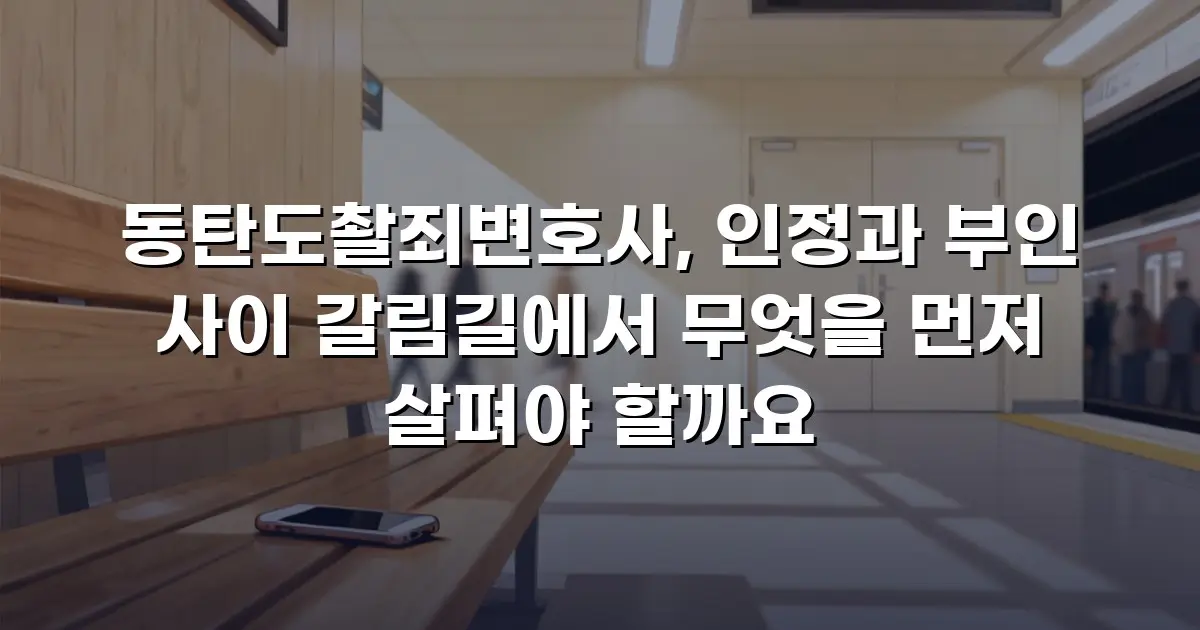 동탄도촬죄변호사, 인정과 부인 사이 갈림길에서 무엇을 먼저 살펴야 할까요