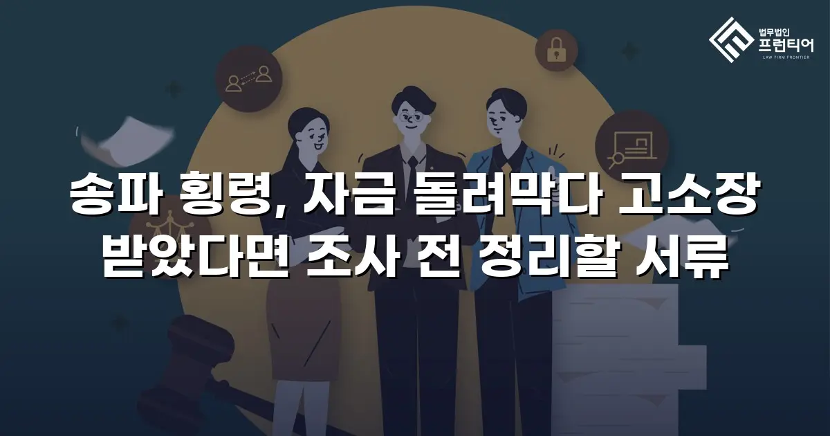 송파 횡령, 자금 돌려막다 고소장 받았다면 조사 전 정리할 서류