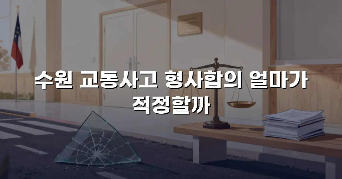 수원 교통사고 형사합의 얼마가 적정할까